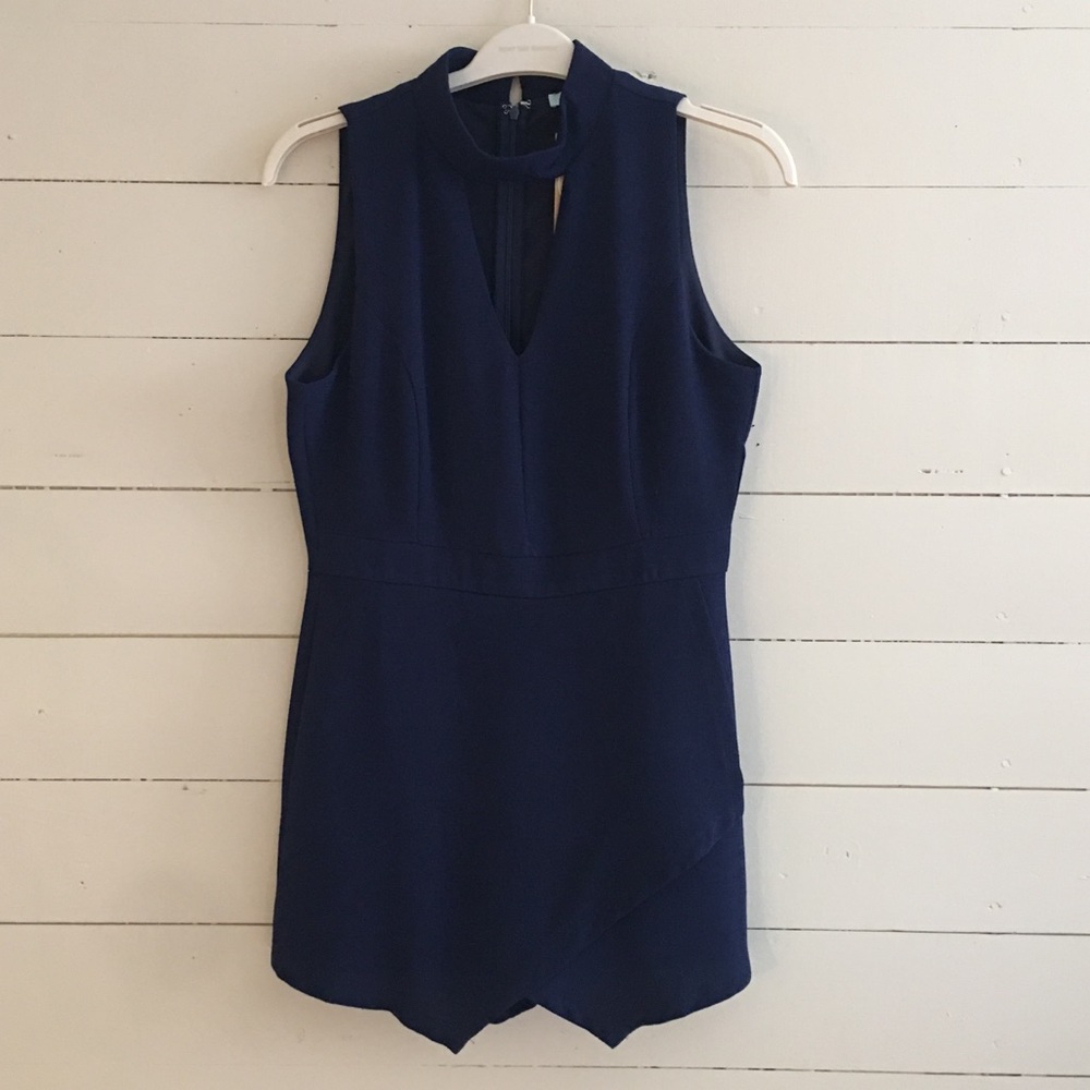 NWT: Keyhole deep blue romper